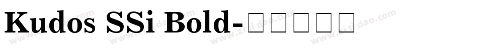 Kudos SSi Bold字体转换